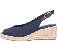 Tommy Hilfiger Women’s Sandals Slingback with Wedge Heel, Blue (Space Blue), 6.5