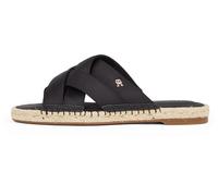 Tommy Hilfiger Women’s Satin Espadrille Mules, Black (Black), 6