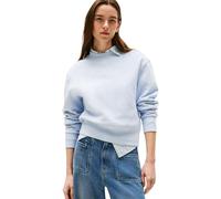 Tommy Hilfiger Women’s Script Pique Regular Fit Sweatshirt, Blue (Breezy Blue), XL