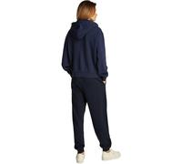 Tommy Hilfiger Women’s Script Zip Sweatshirt with Hood, Blue (Dark Night Navy), L