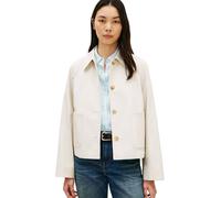 Tommy Hilfiger Women’s Short Coat in Cotton, Off-White (Light Silt), XS