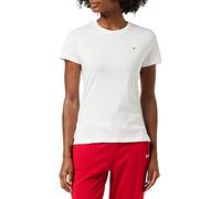 Tommy Hilfiger for woman. WW0WW22043 HERITAGE CREW NECK TEE (XL), White, Casual, Cotton, Short sleeve, Organic Cotton, Sustainable