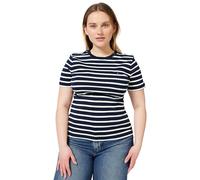 Tommy Hilfiger Women’s Short Sleeve Round Neck Slim Cody T-Shirt, Multicolor (Dark Night Navy/Ecru STP), XXL