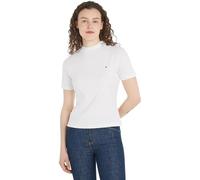 Tommy Hilfiger Women’s Short Sleeve Round Neck Slim Cody T-Shirt, White (Ecru), S