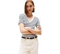 Tommy Hilfiger Women’s Short Sleeve V-Neck New Slim Cody T-Shirt, Multicolor (Breton/ECU/Dark Night Navy), L