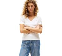 Tommy Hilfiger Slim Cody Short Sleeve V Neck T-shirt White S Women