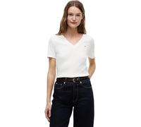 Tommy Hilfiger Slim Cody Short Sleeve V Neck T-shirt White S Women