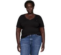 Tommy Hilfiger Women’s Short Sleeve V-Neck Slim Fit Cody T-Shirt, Black (Black), 22