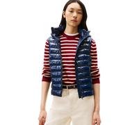 Tommy Hilfiger Women’s Slim Padded Gilet with Hood, Blue (Dark Night Navy), L