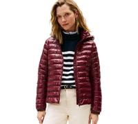 Tommy Hilfiger Women’s Slim Quilted Jacket with Hood, Red (Deep Burgundy), L