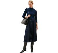 Tommy Hilfiger Women’s Slim Rib Mix Midi Dress, Blue (Dark Night Navy), XS