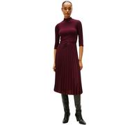 Tommy Hilfiger Women’s Slim Rib Mix Midi Dress, Red (Deep Burgundy), M