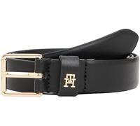 Tommy Hilfiger Women’s Square Buckle 2.5 cm Go Leather Belt, Black (Black), 31.5 inches
