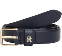 Tommy Hilfiger Women’s Square Buckle 2.5 cm Go Leather Belt, Blue (Space Blue), 31.5 inches