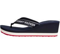 Tommy Hilfiger Women’s Wedge Heel Flip Flops, Blue (Space Blue), 6