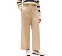 Tommy Hilfiger Women’s Wide Leg Cropped Cotton Chinos, Beige (Beige), 6