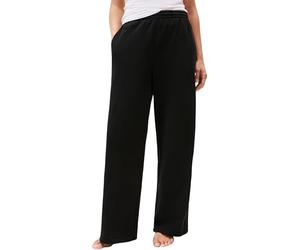 Tommy Hilfiger Women’s Wide Leg Jogging Bottoms with Elasticated Waist, Black (Black), S