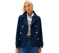 Tommy Hilfiger Women’s Wool Blend Double Breasted Short Coat, Blue (Dark Night Navy), 12