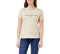 Tommy Hilfiger Women Short-Sleeve T-Shirt Crew Neck, Beige (Light Sandalwood), XS