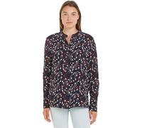 Tommy Hilfiger Women Small Ribbon Collarless Reg Ls Blouses, Blue, 46