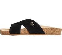 Tommy Hilfiger Women Th Classic Cork Sandal Suede FW0FW09515 Flat Sandals, BLACK, 7.5