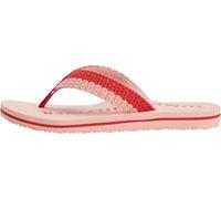 Tommy Hilfiger Women Th Crochet Summer Sandal FW0FW09417 Flip Flops, RED, 6.5
