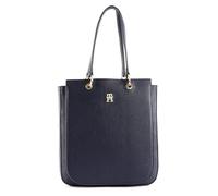 Tommy Hilfiger Women TH Emblem Work Tote Bag with Zip, Blue (Space Blue), One Size