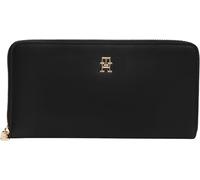Tommy Hilfiger Women Th Icon Lrg Za AW0AW18483 Zip Around Wallet, Black, One Size