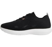 Tommy Hilfiger Women Th Knit Runner FW0FW09408 Low Top, Black, 6.5