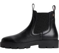 Tommy Hilfiger Women Th Monogram Leather Chelsea Boot FW0FW09562 Low Boots, BLACK (Black), 7