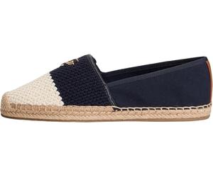Tommy Hilfiger Women Th Script Crochet Espadrille FW0FW09502 Espadrilles, Blue, 3.5