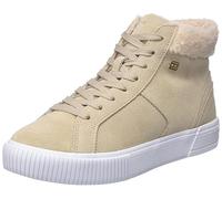 Tommy Hilfiger Women Trainers Suede Shoes Vulcanised, Beige (Merino), 4 UK