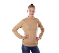Tommy Hilfiger Women Turtleneck Sweater ERCA MINI CABLE ROLL-NK Beige