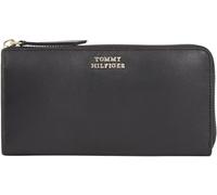 Tommy Hilfiger Women Wallet Hilfiger Leather Lrg Za Large, Black (Black), One Size