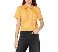 Tommy Hilfiger Women's 100% Cotton Regular Fit Short Sleeve Camp Shirt, Sunflower Multi, XS