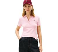 Tommy Hilfiger Women's 1985 Slim Pique Polo SS WW0WW43225 S/S Polo, Pink (Bonita Pink), M