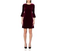 Tommy Hilfiger Women's 3/4 Flutter Sleeve Shift Dress, Majestic Wine, 12