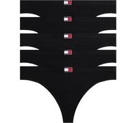 Tommy Hilfiger Women 5 PACK THONG WHITE (Black/Black/Black/Black/Black) XL