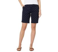 Tommy Hilfiger Women's 9 Inch Dot Chino Shorts, Sky Captain/Bright White, 2