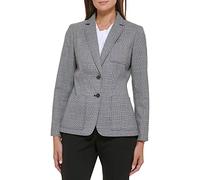 Tommy Hilfiger Women's Blazer - Business Jacket with Flattering Fit and Single-Button Closure, Black/Ivory, 12