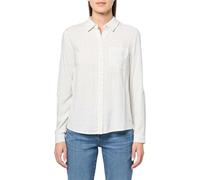 Tommy Hilfiger Women's Button Up Striped Long Sleeve Collared Sportswear Top, Ivory Multi, M