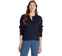 Tommy Hilfiger Women's Cable Knit Cardigan, Blue (Dark Night Navy), L