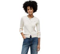 Tommy Hilfiger Women's Cardigan Cable Knit, Beige (Heather Ivory Petal), L
