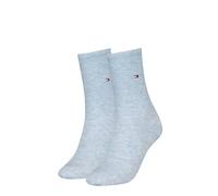 Tommy Hilfiger Women's Casual Classic Sock, Light Blue Melange, 39 to 42 (Pack of 2)