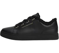 Tommy Hilfiger Women's Casual Cupsole Trainers with Teddy Lining, Black (Black), 3.5