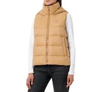 Tommy Hilfiger Women's Casual Down Gilet with Hood, Beige (Classic Khaki), S