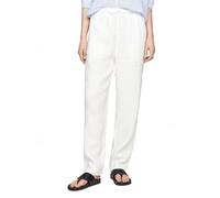 Tommy Hilfiger Women's Casual Linen Taper Pull ON Pant Th Optic White 42