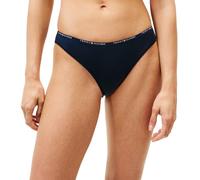 Tommy Hilfiger Women's Cheeky Bikini Briefs with Logo Waistband, Blue (Dark Night Navy), L