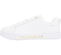 Tommy Hilfiger Women's Chique Leather Court Trainers, White (White), 6.5