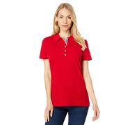 Tommy Hilfiger Women's Classic Polo Shirt with Short Sleeves S/S Core Polo, Scarlet, XS
